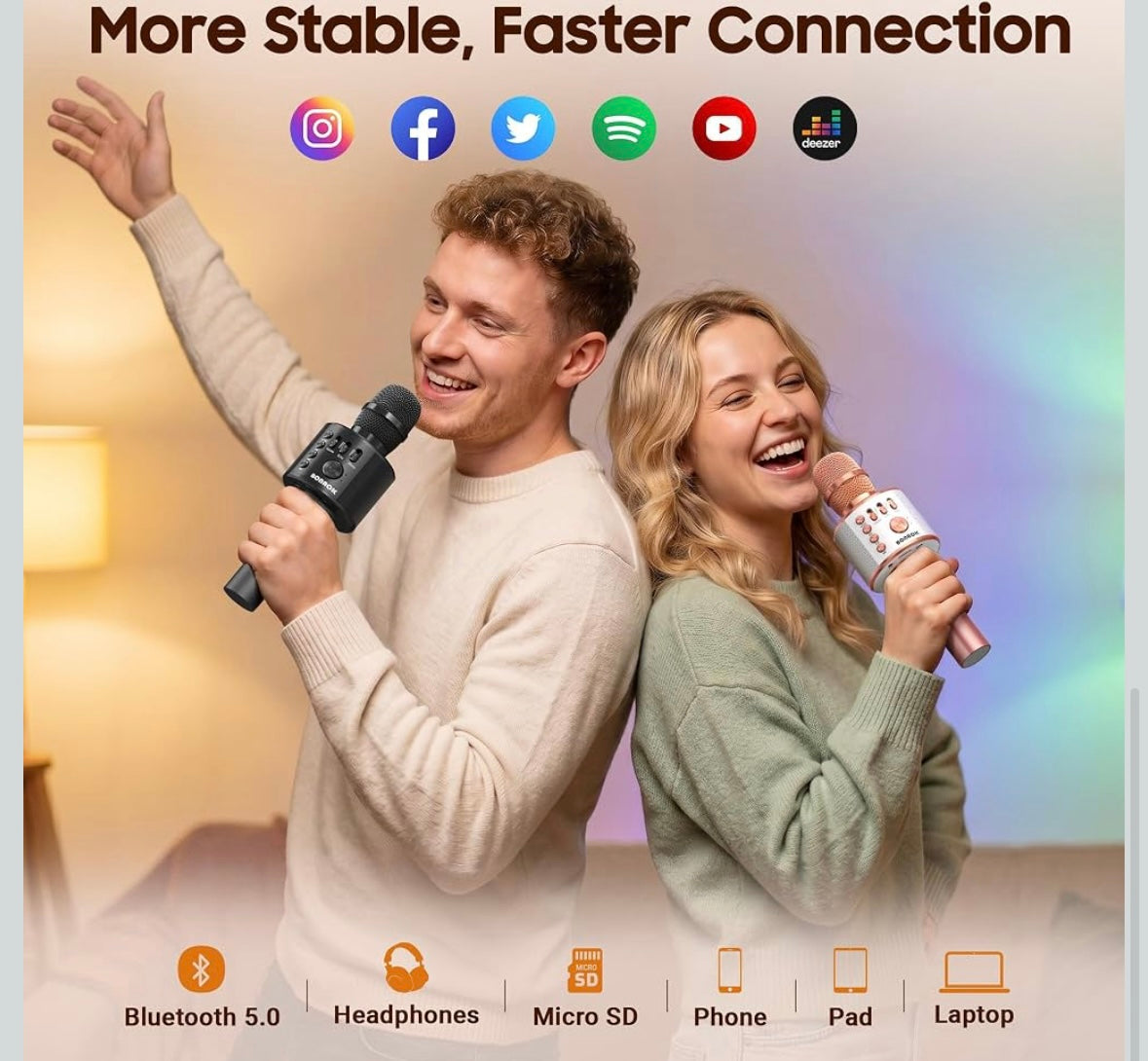 Micrófono inalámbrico, Bluetooth ￼