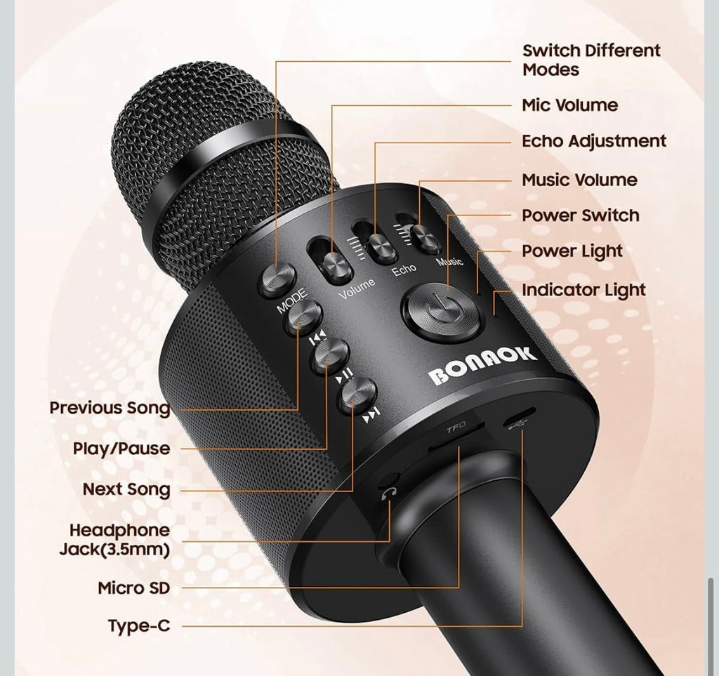 Micrófono inalámbrico, Bluetooth ￼